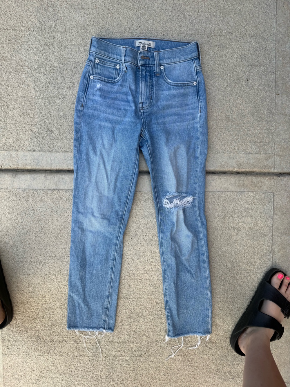 Light Blue Distressed madewell women’s 23P